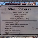 Es gibt einen Bereich für kleine Hunde