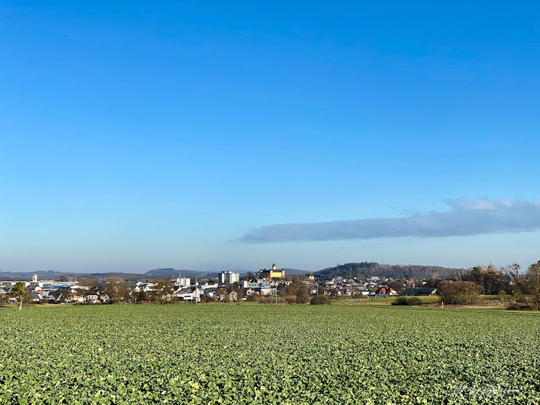 Herrlicher Blick auf Montabaur mit seinem Schloss