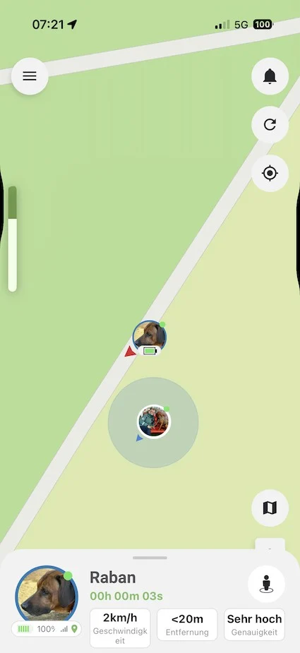Das Live-Tracking über die MiniFinder Live App zählt für mich zu den wichtigsten Features.